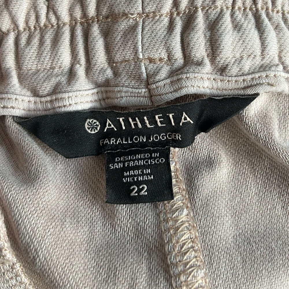 ATHLETA Farallon Comfy Loungewear Pocket Joggers in Mocha Latte 531090 Sz 22 - Picture 12 of 14